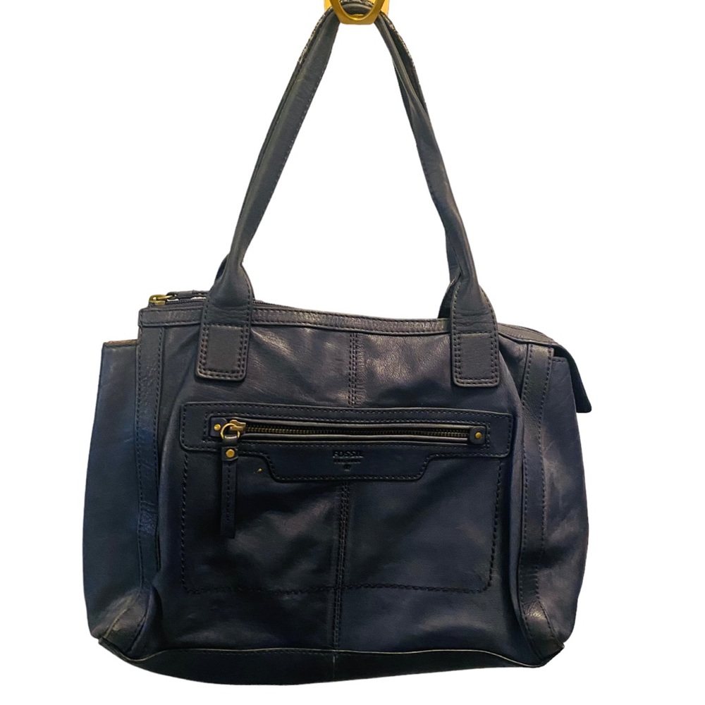 Fossil Hayden Leather Satchel Black
